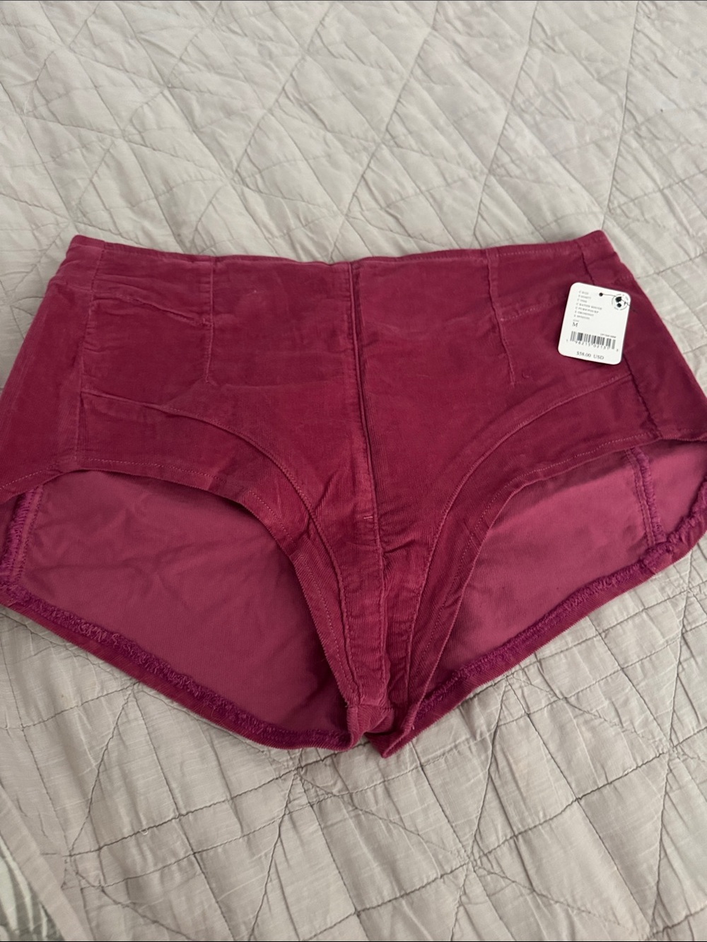 NWT Free People Keep It Short Micro Cord Shorts Baton Rouge - Picture 2 of 4